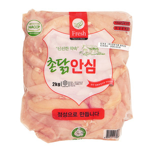 촌닭 국내산 닭안심 업소용 냉동 2kg